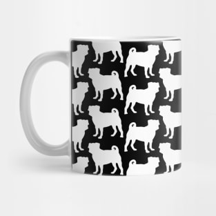 Pug White Pattern Mug